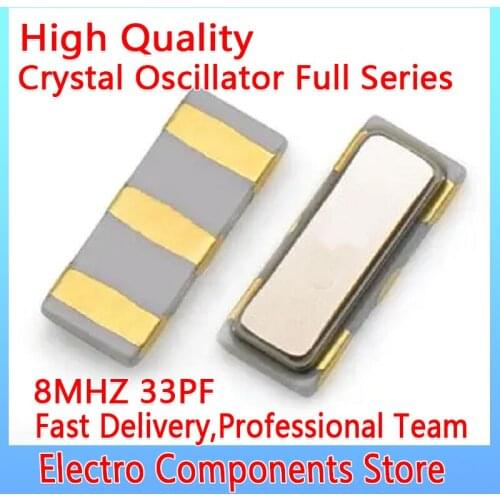 5PCS/Lot Ceramic Crystal Oscillator 3213 8M 8MHZ 8.000MHZCSTCE 3Pin SMD-3 Ceramic Resonators 33PF ±0.5% 3.20x1.30mm CSTCE8M