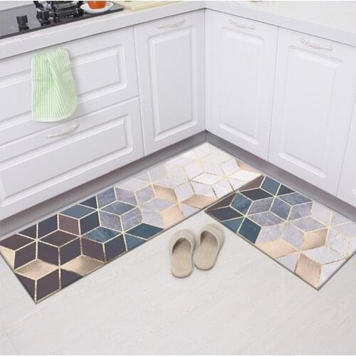Waterproof Oilproof Kitchen Mat Antislip Bath Mat Soft Bedroom Floor Mat Living Room Carpet Doormat Kitchen Rug