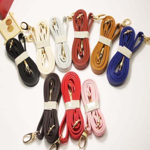 Fashion 140cm Long PU Leather Shoulder Bag Strap DIY Purse Handle Women Girls Handbags Buckle Belts Strap Bag Accessories