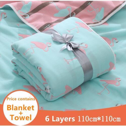 150X120cm super big soft thick cotton muslin blanket swaddle blanket unicorn stroller cover Bath Towel baby receiving blanket