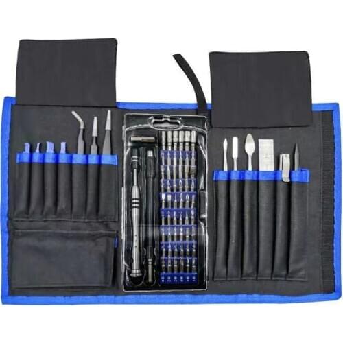 75 in 1 Magnetic Screwdriver Suit,S2 Steel Repair Tool Kit for iPhone Tablets PC Smartphones & Other Devices With Portable Bag