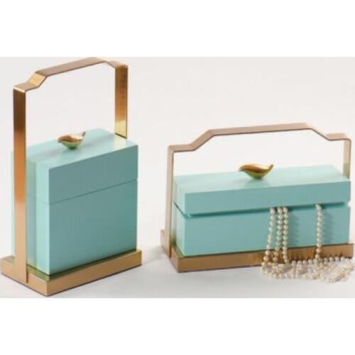 New Chinese Style Simple Modern Storage Box Decoration Model Room Creative Jewelry Box Living Room Home Soft Furnishings
