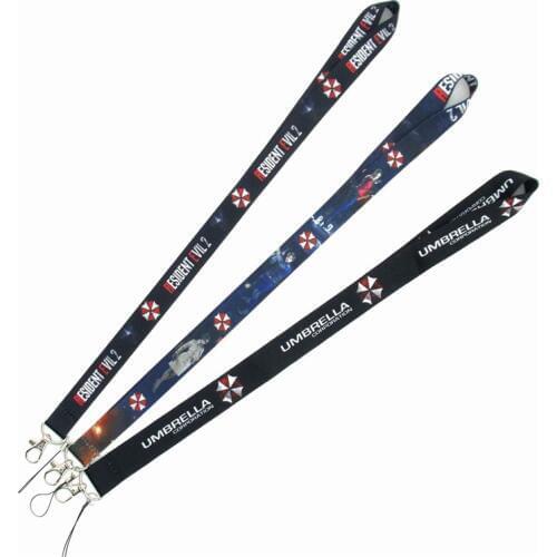 New pattern neck lanyard keychain ID card gym mobile phone belt USB badge clip DIY sling