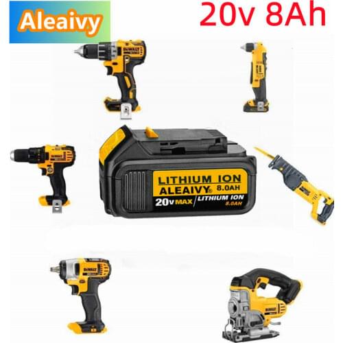 Original 18v 8.0Ah MAX XR Battery Power Tool Replacement for DeWalt DCB184 DCB181 DCB182 DCB200 20V 8A 18Volt Dewalt 20v