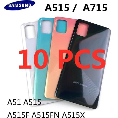 10 pcs For Samsung Galaxy A51 2020 A515F A515FN A715X A715 Original Housing Back Cover Battery Rear Door Case Repair Parts