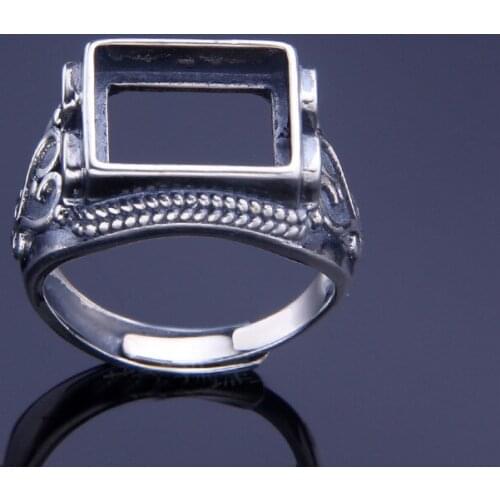 10*12mm 925 STERLING SILVER Semi Mount Bases Blanks base blank Pad VINTAGE rings ring Setting jewelry findings DIY A2241