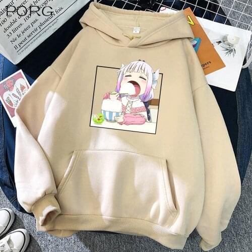 Miss Kobayashis Dragon Maid Pullover Loose Unisex Top Kanna Cute Print