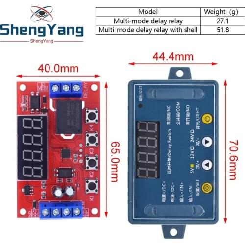 DC 5V 12V 24V 10A Adjustable Time Delay Relay Module 32 Modes LED Digital Timming Trigger Timer Control Switch Pulse Cycle