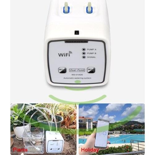Garden Self-Watering Kit EU Plug Double Pump Mobile APP WIFI Control Automatic Watering Device Intelligent Drip