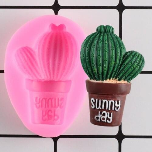 Cactus Silicone Mold Cake Border Fondant Mould Cupcake Topper Cake Decorating Tools DIY Candy Resin Clay Chocolate Baking Molds