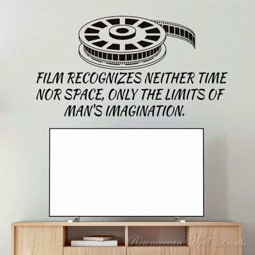 Modern Wall Sticker Film Strip Quote Cinema Movie Filming Vinyl Home Decor Room Decals Interior Design Murals Removable 4820