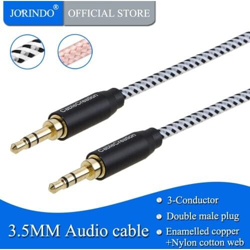 JORINDO 3.5mm Male to Male Stereo Auxillary Audio Cables, Compatible with Headphones, Smartphones, Home/Car Stereos & More
