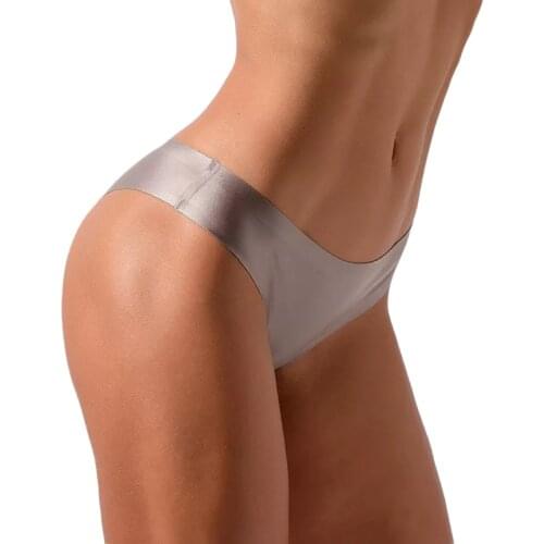 3 Pcs Seamless Thong Sexy Ice Silk Thongs Women Plain Tangas Mujer String Panties G-string Lady Underwear Woman Lingerie XXXL