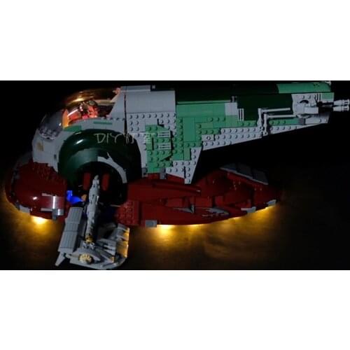 LED Light Set For WARS Slave I 75060 UCS No.1 05037 fighter（NOT include the lego set