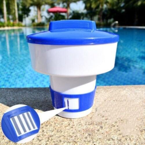 Chlorine Bromine Tablets Floating Dispenser Floater 5/8 Inch Automatic Thermometer Swimming Pool Pump Floating Chemical Chlorine