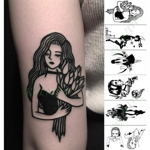 Waterproof Temporary Tattoo Sticker flower gun moon small size art tatoo fake tatto flash tattoos for girl men women
