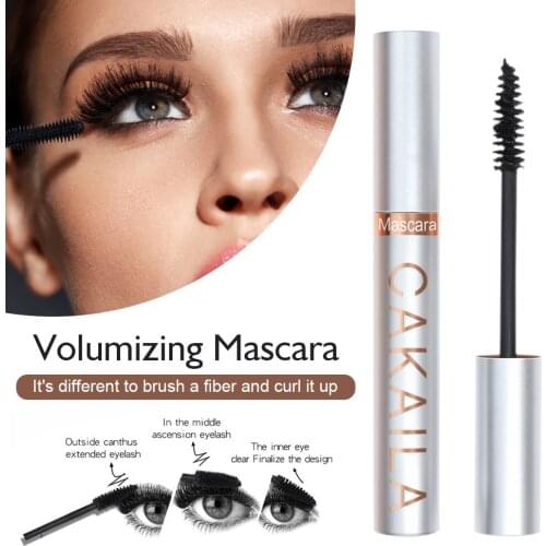 Womens Black Mascara Waterproof Mascara Thick Smudge-proof Long Lasting Lashes Lengthening False Eyelashes Effect Eye Makeup