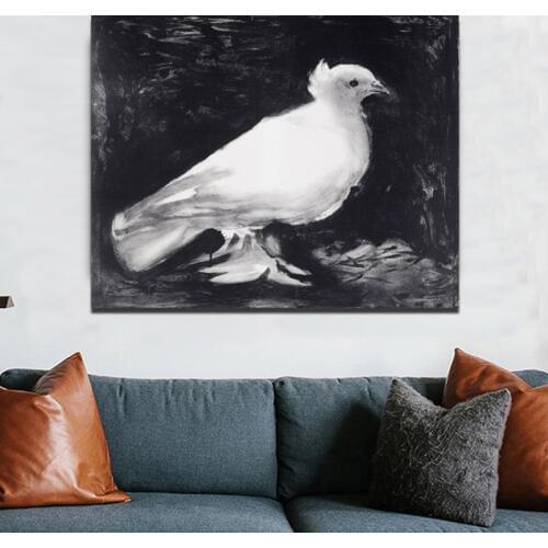 Dove Pablo Picasso Canvas Painting Print Living Room Home Decoration Modern Wall Art Oil Painting Poster Pictures Accessories