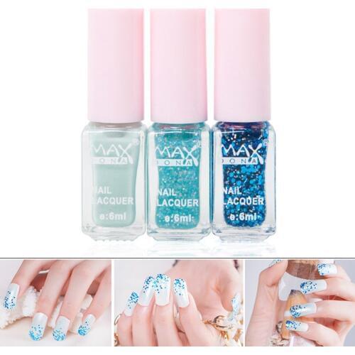 1 Set Nail Polish DIY Art Gradient Long Lasting Non-toxic Fashion Makeup for Women MPwell