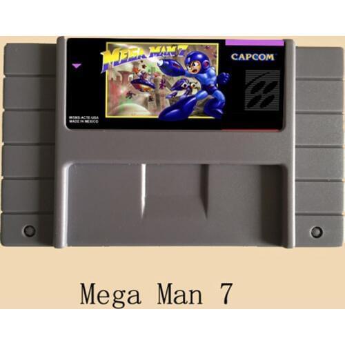 Mega Man 7 16 bit Big Gray Game Card For NTSC Game Player 10Pcs/Lot