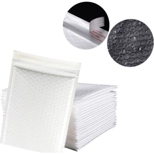 5/10 pcs Bubble Mailers Padded Envelopes Lined Poly Mailer 17 Sizes Shockproof Mailer waterproof Mailer Self Seal White