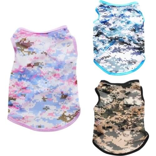 Pet Accessories Thin Printed Vest Dogs Cats Vest Summer Pets Vest Dogs Breathable Cool T-shirts Cute Puppy Dog Clothes