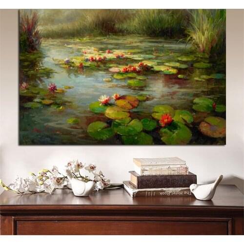 5d DIY Diamond Painting Pond water lily Diamond Mosaic Cross stitch full Square round diamond Rhinestone 3d Home Decor Picture