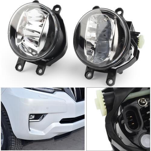Auto Car LED Front Bumper Fog Lamp Driving Light For Toyota Land Cruiser Prado FJ150 FJ-150 2018