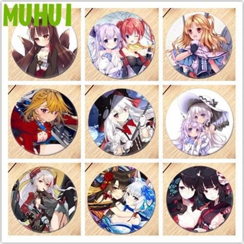 Free Shipping Anime Azur Lane Brooch Beautiful girl Cosplay Badges For Clothes Backpack Decoration Pin Jewelry B026