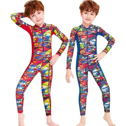 CX37 Childrens swimsuits mens one-piece long-sleeved trousers swimwear swimwear snorkeling mother clothes