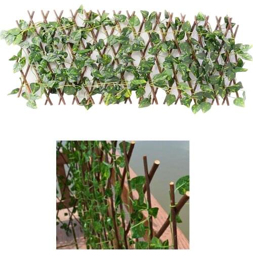 Artificial Ivy Privacy Fence Screen, Expandable Artificial Hedges Fence and Faux Ivy Vine Leaf Decoration for Outdoor Decor