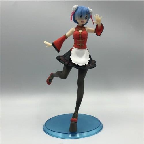 23cm Anime Re: Zero Life in a Different World Rem Figure Rem Chinese Style PVC Action Figure Rem And Ram Figure Model Doll Toys