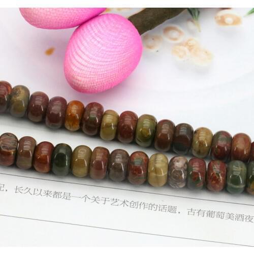 Abacus shaped multicolor picasso loose beads 5x8mm 15" DIY stone beads hot sale jewelry making wholesale