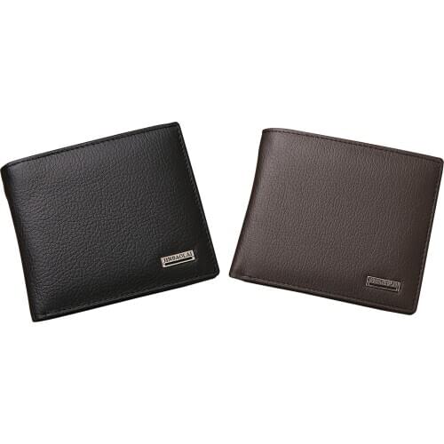 Hot kf-JINBAOLAI Small Short Leather Mens Wallet Male Wallet Bag Wallet Vallet Card Money Persian world Wallet