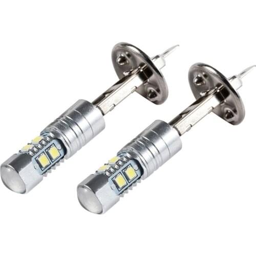 2pc H1 LED Car Lamp Fog Driving Light Bulb Headlight 1800LM 8000K Ice Blue Driving Bulb Car Accessories DC 12-24V SMD 10 LED H1