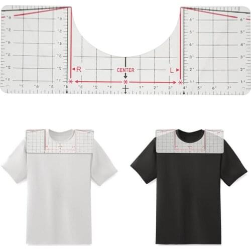 Upgraded Oversize T-shirt Guide Ruler Adult Round Neck Sewing Ruler Calibration Tool Centering Alignment Tool Ruler