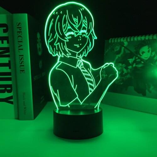 Hinata Tokyo Revengers Anime Figure 3D Light for Child Bedroom Decoration Night Light Birthday Gift Manga Table Lamp Dropship