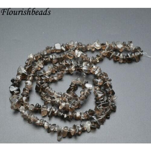 New Arrival 5~8mm Natural Smoky Quartz Irregular Shape Stone Chips Loose Beads 1 Strand
