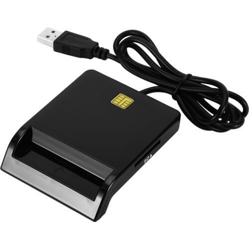 ALLOYSEED 608 Portable USB 2.0 Smart Card Reader For Bank Card IC ID SIM MMC SD TF Memory Card Cardreaders Support Win 10 8 7