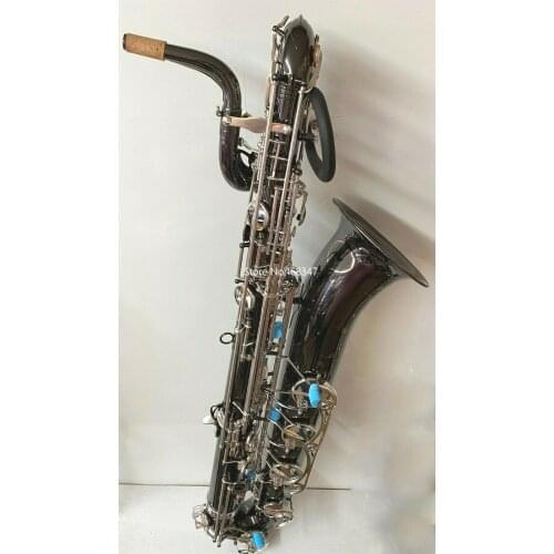 Professional Baritone Saxophone Eb Low A Black Nickel Silver Keys Musical Instrument With Case Mouthpiece Free Shipping