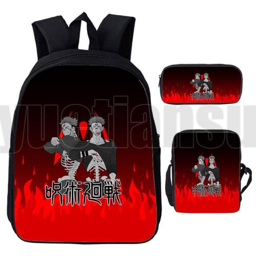 3D Print Japan Anime Jujutsu Kaisen Backpack for School Teenagers Girls Sac A Dos Rucksack Schoolbags Pen Case Mochila Fashion