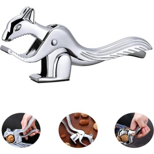 Squirrel Shape Zinc Alloy Walnut Plier Nutcracker Sheller Crack Filbert Plier Nut Sheller Cutter Gadgets Kitchen Tools