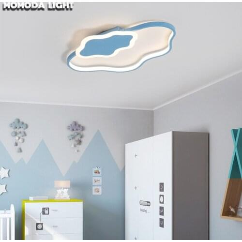 MOMODA Led Ceiling Lamps for Kids Room Modern Boys Girls Bedroom Lights White/Blue/Pink Cloud Indoor Lightings Decorative Lampe