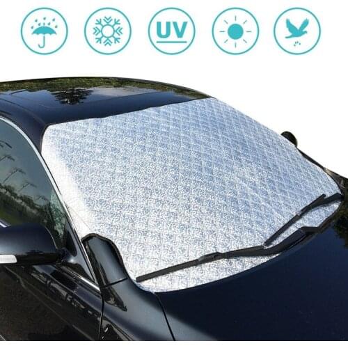 New Universal PVC Fabric Car Half Windshield Snow Summer Sunshade Cover Frost Winter Wind Protector Car Shield 190X 95cm