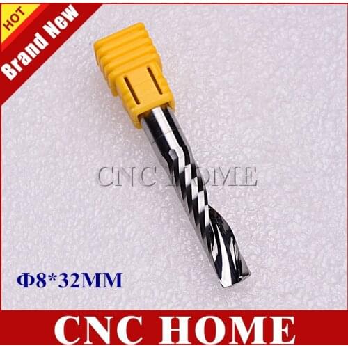 1pc 8*32mm Germany K66 Carbide CNC Milling Cutters Tools One Single Flute Spiral Bit Router End Mill SHANK 8mm CEL 32mm