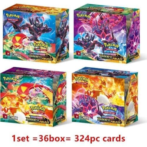 324pcs Pokemones Cards Sun & Moon GX Team Up Unbroken Bond Unified Minds Evolutions Booster Box Collectible Trading Cards Game