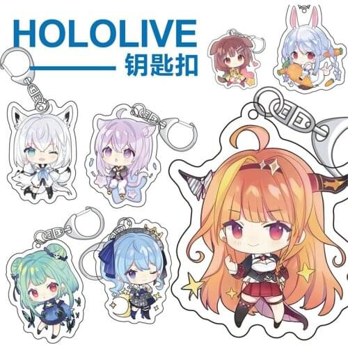 Anime Hololive Shirakami Fubuki Natsuiro Matsuri Akai Haato Acrylic Figure keychain Keyring Collection Model Gifts Cosplay
