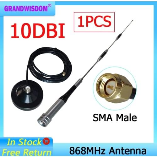 GSM Antenna 868MHz 915mhz antenna 10dbi SMA male connector 868 mhz 915 mhz antena sucker aerial with 3M Extension cable antenne
