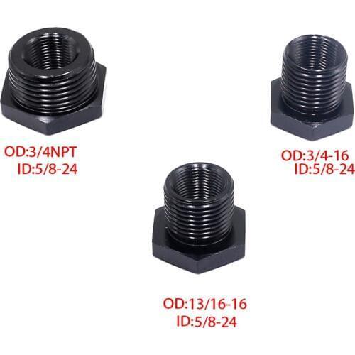 CNSPEED Automotive Oil Filter Threaded Adapter 5/8-24 inside to 3/4-16 13/16-16 3/4 NPT outside