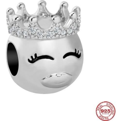 New Original Silver Color Prince Dangle Bead Charm Fit European Pandora Charms Bracelet Bangles Diy Jewelry P031